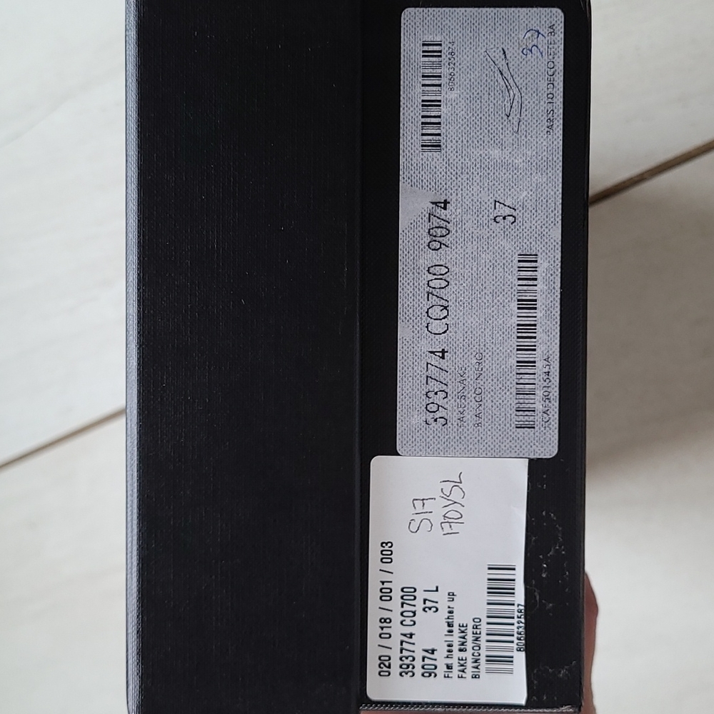 🥰KEEPING🥰 YSL Saint Laurent Flats Python Embossed Leather [size 37] - Picture 10 of 10